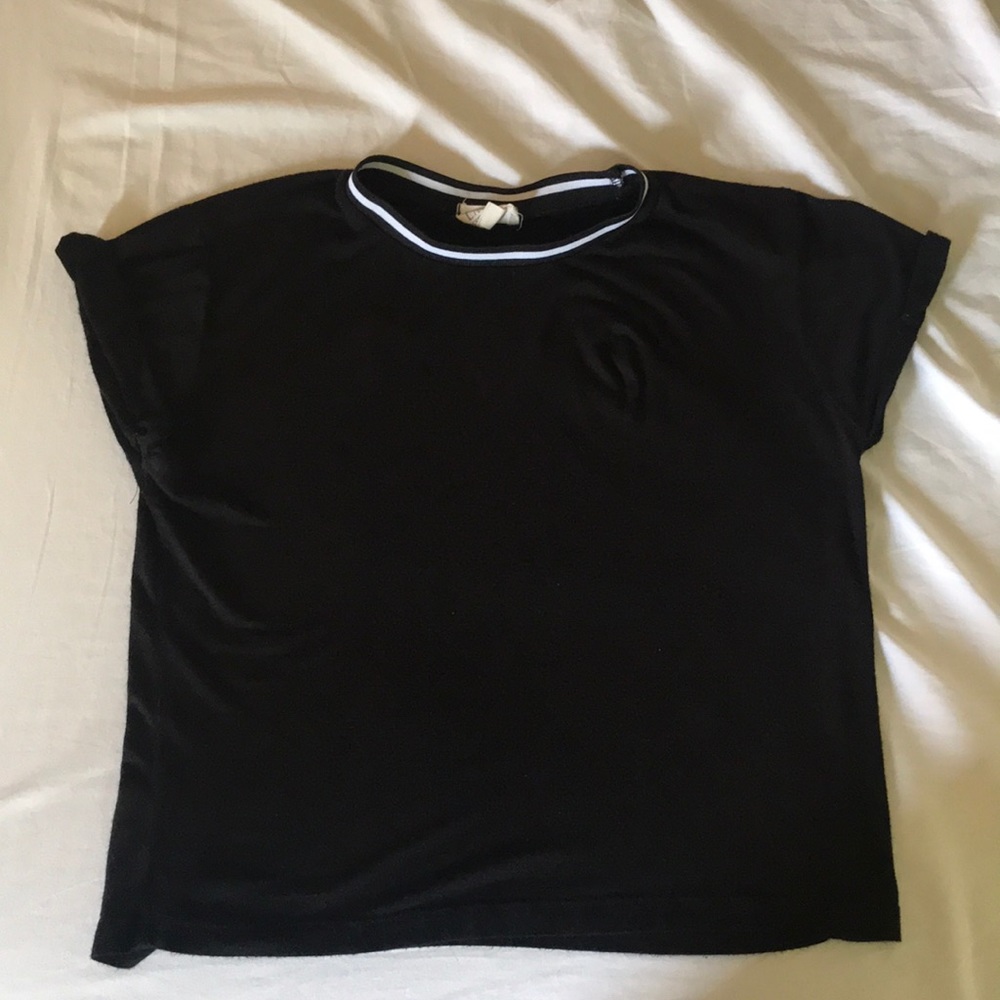 LA Hearts cropped black tee